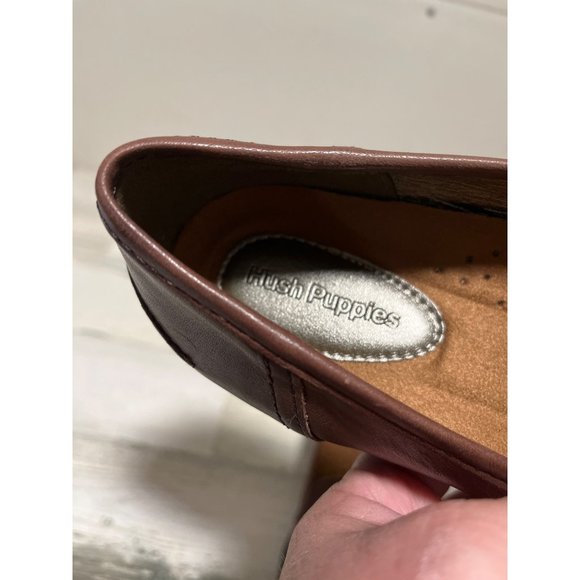 Hush Puppies Woman’s brown leather slip on loafer size 9 M - Picture 6 of 7